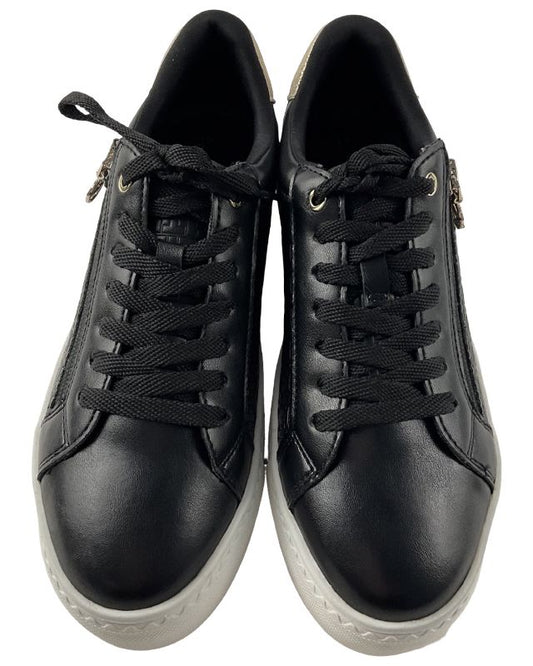 Tamaris Damen Sneaker Low 1-23313-41 048 Schwarz/Gold