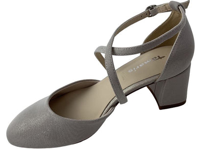 Tamaris Damen Pumps 1-22438-46 970 Platinum GLAM