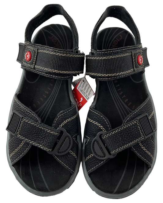 Rieker Damen Trekkingsandalen 68851-02 Schwarz  Kunstleder