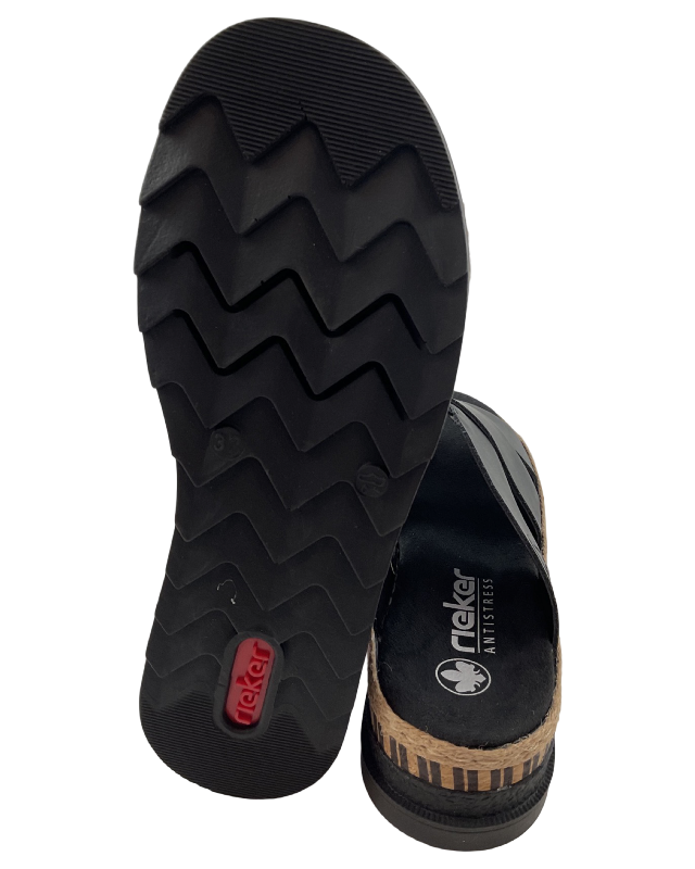 Rieker Comfort & Style  Damen  Pantoletten V7989-00 Schwarz Gr.
