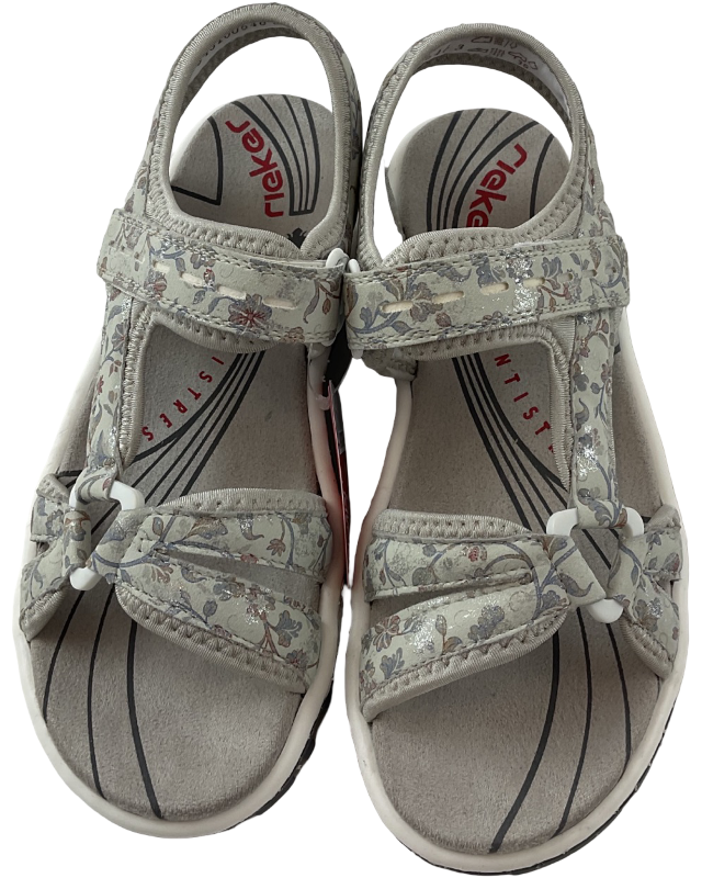 Rieker Damen Trekkingsandalen 68879-96 Bunt Kunstleder