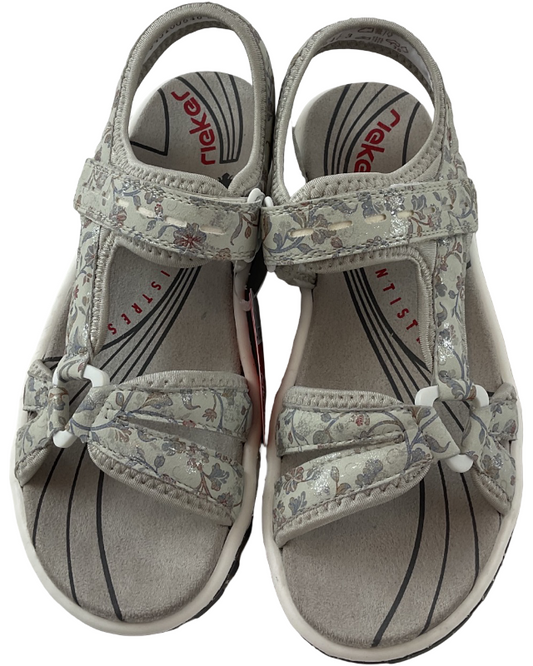 Rieker Damen Trekkingsandalen 68879-96 Bunt Kunstleder