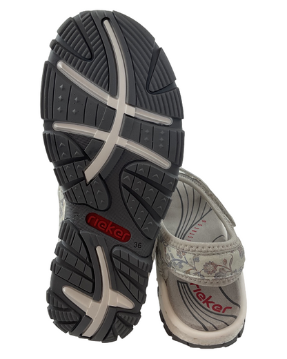 Rieker Damen Trekkingsandalen 68879-96 Bunt Kunstleder