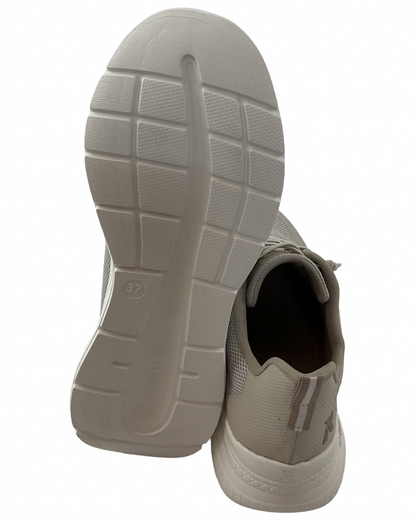 Rieker Damen Sneaker  M8551-60 Beige  Gummizug Schnürung