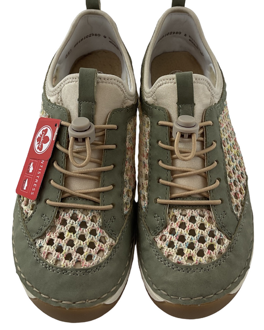 Rieker Damen Sneaker  55960-52 Grün Synthetik