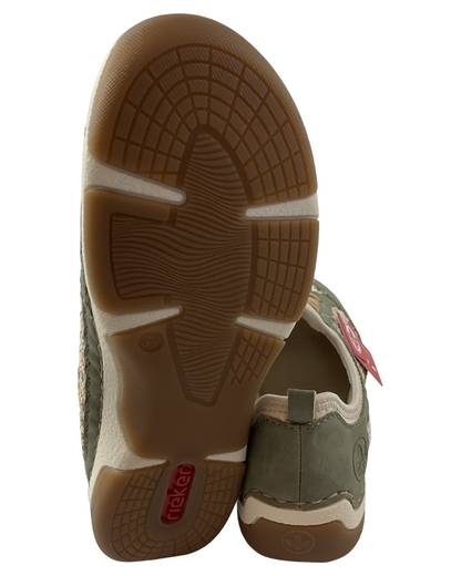 Rieker Damen Sneaker  55960-52 Grün Synthetik
