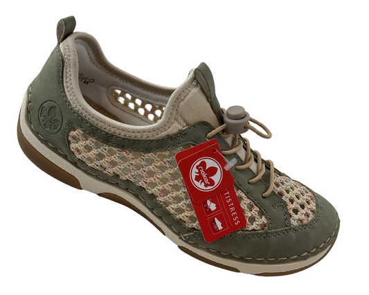 Rieker Damen Sneaker  55960-52 Grün Synthetik