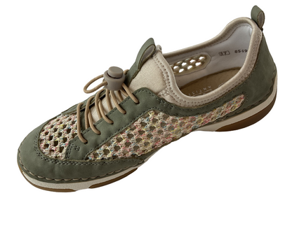 Rieker Damen Sneaker  55960-52 Grün Synthetik