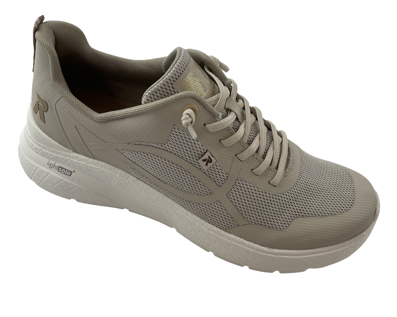 Rieker Damen Sneaker  M8551-60 Beige  Gummizug Schnürung