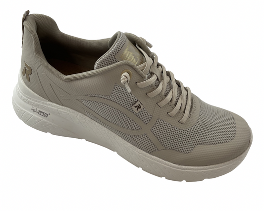 Rieker Damen Sneaker  M8551-60 Beige  Gummizug Schnürung