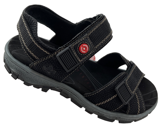 Rieker Damen Trekkingsandalen 68851-02 Schwarz  Kunstleder