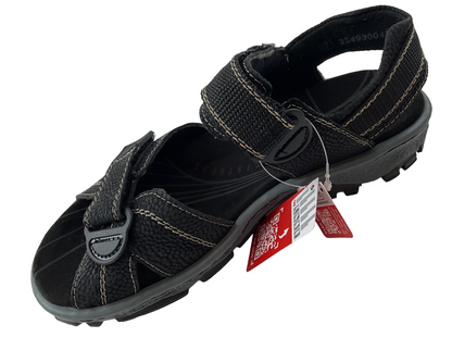 Rieker Damen Trekkingsandalen 68851-02 Schwarz  Kunstleder
