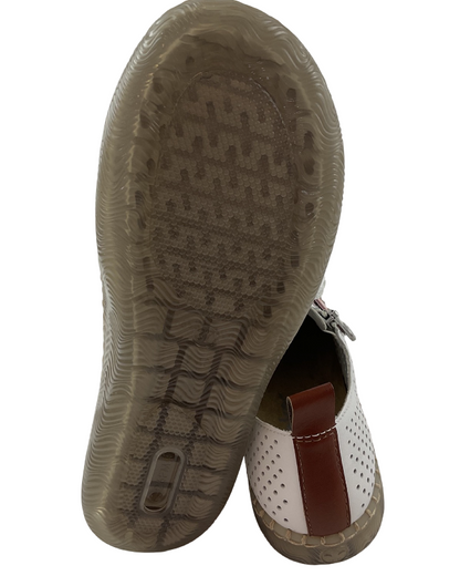 Rieker Damen Schnürschuhe N2405-80 Weiß  Extra-Weit