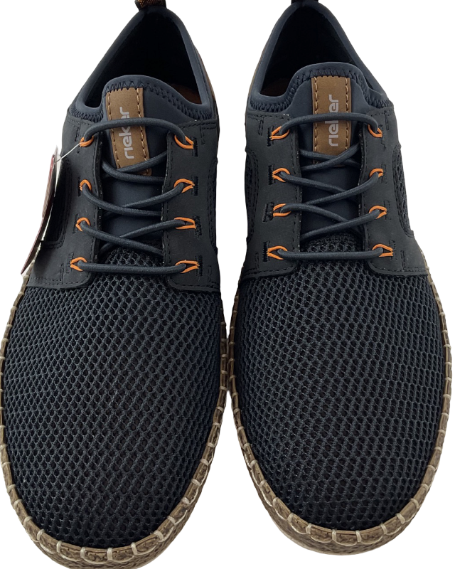 Rieker Herren Sneaker Slipper B5252-14 Blau Textil
