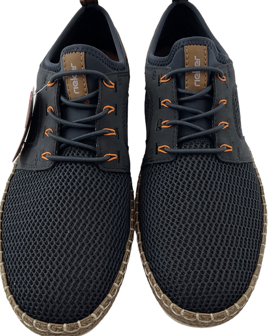 Rieker Herren Sneaker Slipper B5252-14 Blau Textil