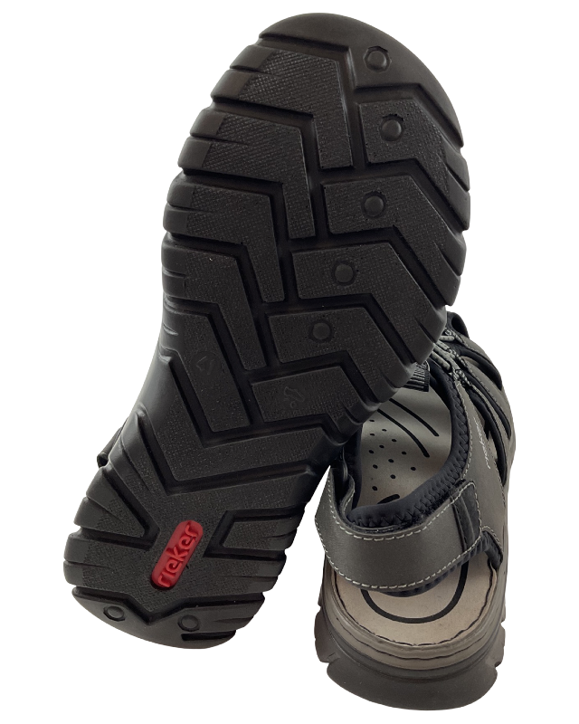 Rieker Herren Trekkingsandalen 26770-00 Schwarz