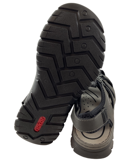 Rieker Herren Trekkingsandalen 26770-00 Schwarz