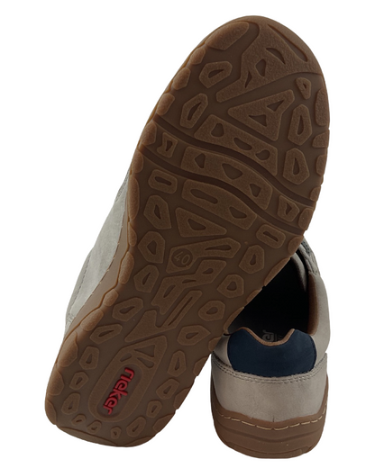 Rieker Herren Sneaker Slipper  08351-40 Grau Gummizug Schnürung