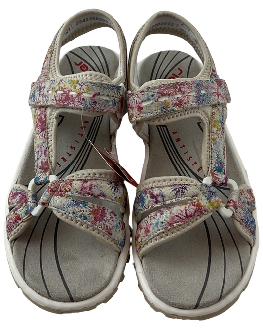 Rieker Damen Trekkingsandalen 68879-95  Bunt Kunstleder