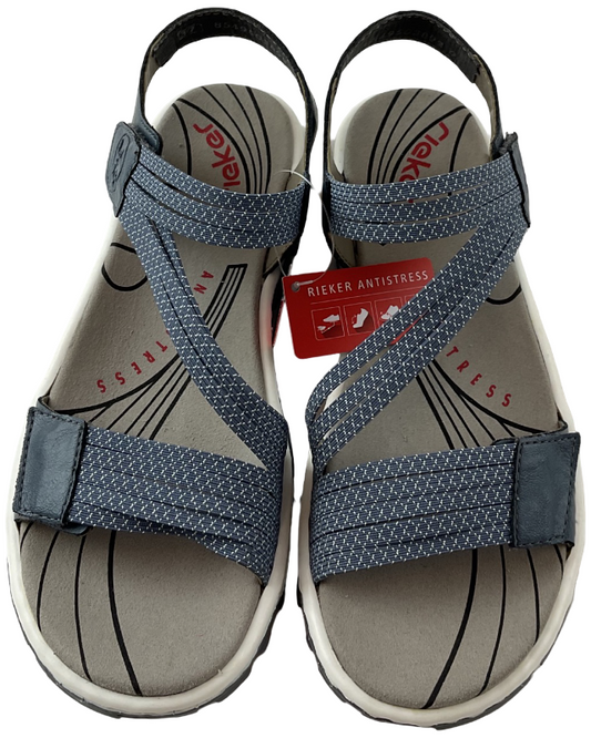 Rieker Damen Trekkingsandalen 68871-14 Blau