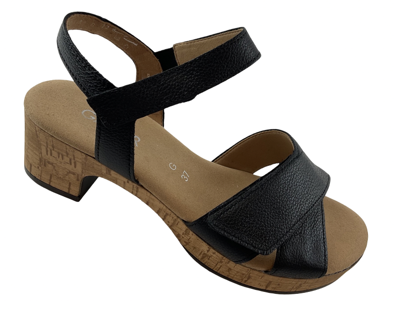 Gabor Damen Plateau Sandale 82.072.57 Schwarz   Weite G (mittel)