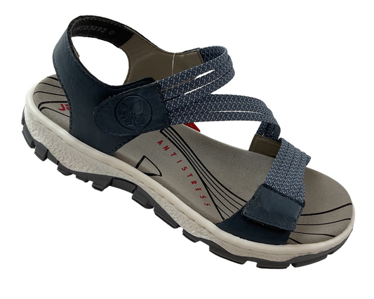 Rieker Damen Trekkingsandalen 68871-14 Blau