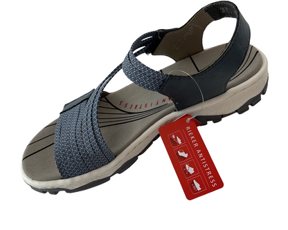 Rieker Damen Trekkingsandalen 68871-14 Blau
