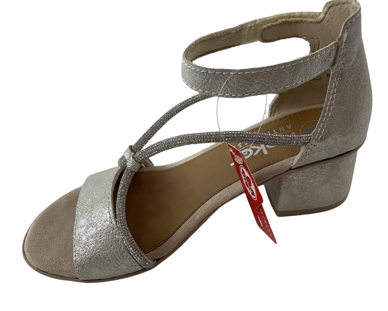 Rieker Damen Riemchensandaletten  64654-40 Silber/Platin
