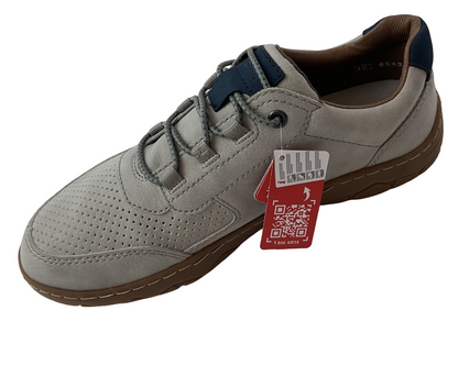 Rieker Herren Sneaker Slipper  08351-40 Grau Gummizug Schnürung