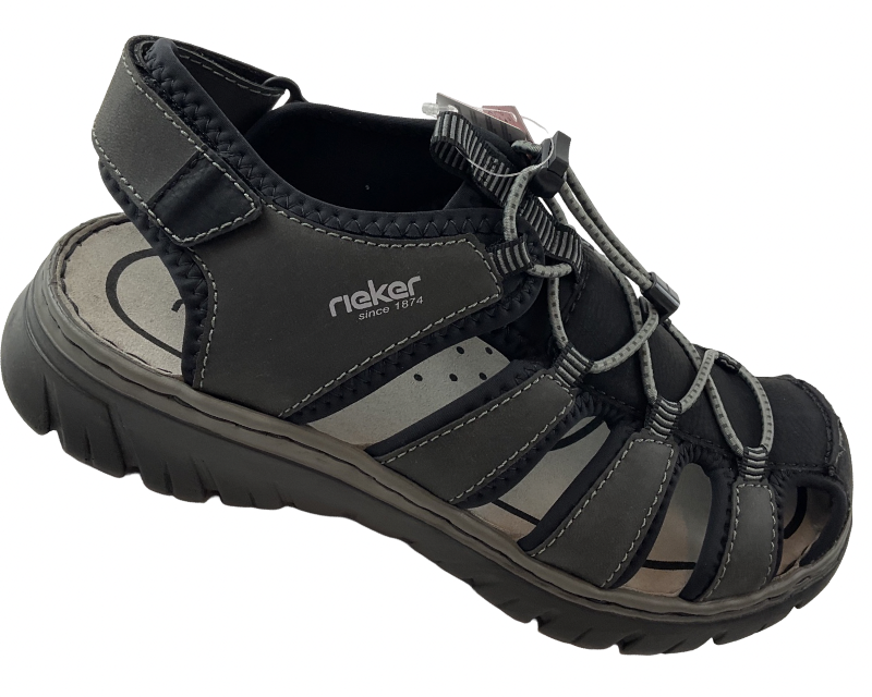 Rieker Herren Trekkingsandalen 26770-00 Schwarz