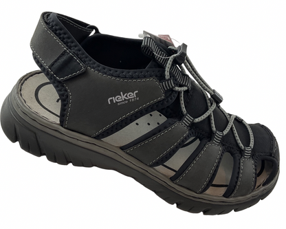 Rieker Herren Trekkingsandalen 26770-00 Schwarz