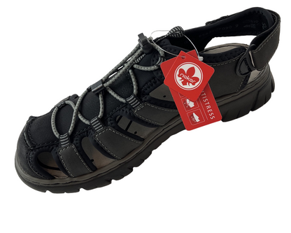 Rieker Herren Trekkingsandalen 26770-00 Schwarz