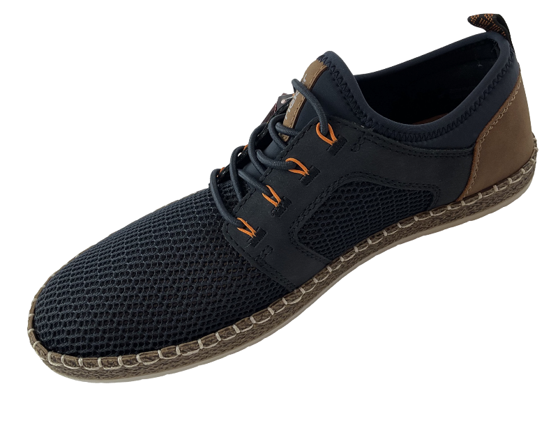 Rieker Herren Sneaker Slipper B5252-14 Blau Textil