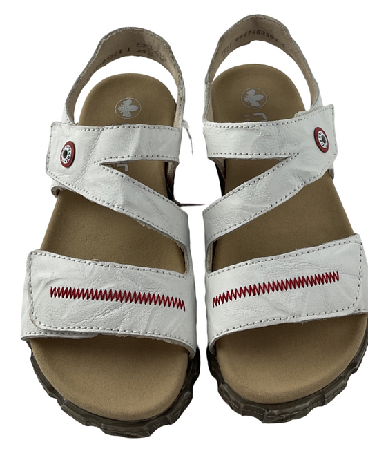 Rieker Damen Riemchensandalen  V5151-80 Weiß