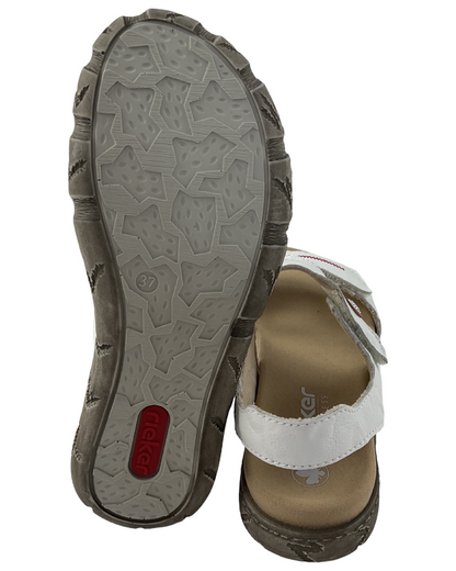 Rieker Damen Riemchensandalen  V5151-80 Weiß