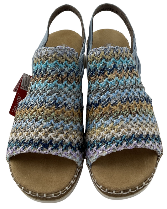 Rieker Damen Keilsandaletten  V1241-91 Multi Blau