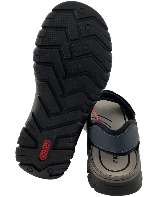 Rieker Herren Trekkingsandalen 26761-14  blaugrau Synthetik