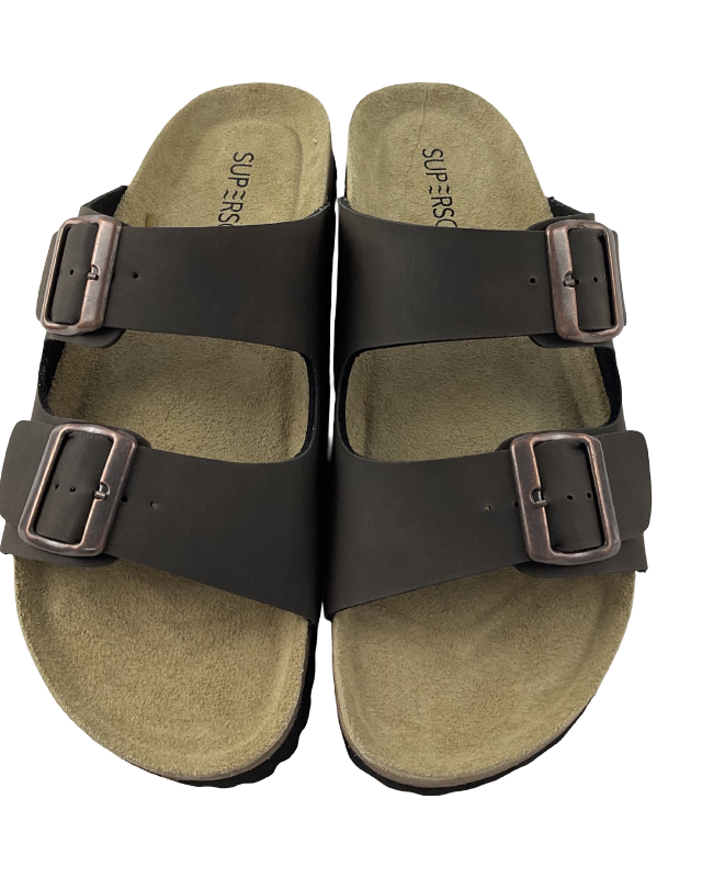 SUPERSOFT Herren Hausschuhe  Pantoffeln174 146 DK.BROWN