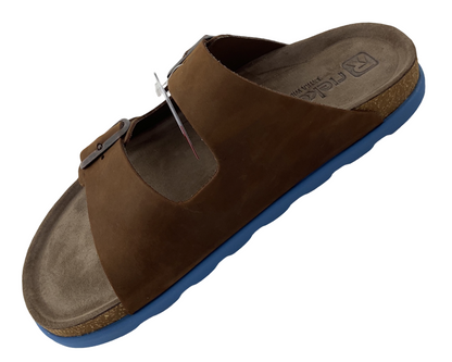 Herren Pantoletten 21190-28 Braun Leder Extraweite