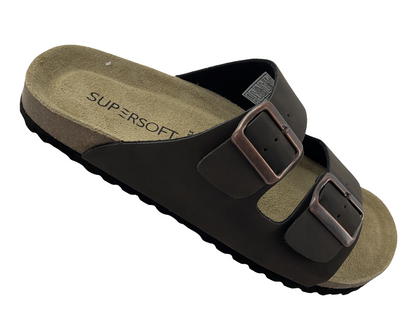 SUPERSOFT Herren Hausschuhe  Pantoffeln174 146 DK.BROWN