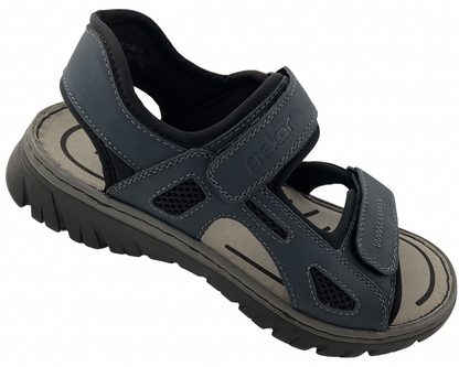 Rieker Herren Trekkingsandalen 26761-14  blaugrau Synthetik