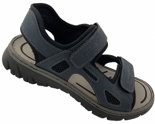 Rieker Herren Trekkingsandalen 26761-14  blaugrau Synthetik
