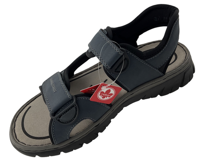 Rieker Herren Trekkingsandalen 26761-14  blaugrau Synthetik