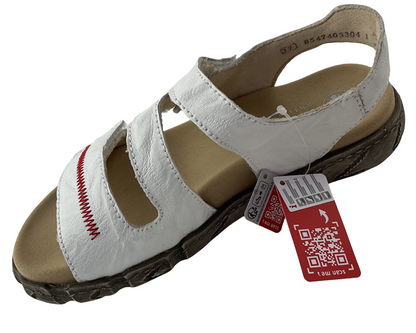 Rieker Damen Riemchensandalen  V5151-80 Weiß