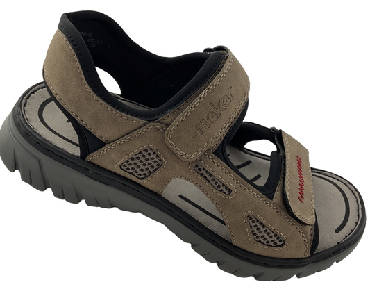 Rieker Herren Trekkingsandalen 26761-65  Beige  Synthetik