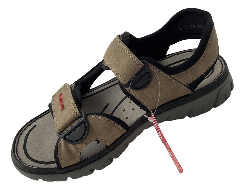 Rieker Herren Trekkingsandalen 26761-65  Beige  Synthetik