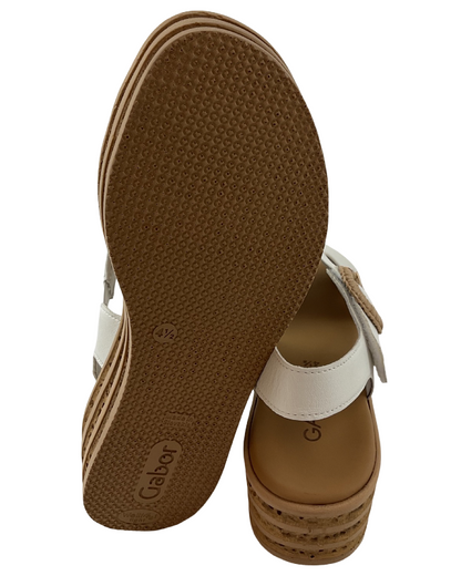 Gabor Damen Plateau Sandale 84.556.20 Creme  Nappa