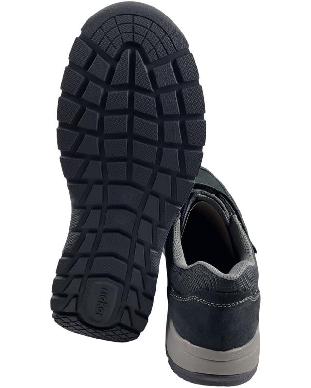 Rieker Herren Slipper 11051-14 dunkelblau Rauleder Extraweite