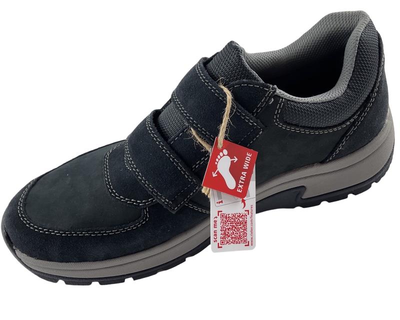 Rieker Herren Slipper 11051-14 dunkelblau Rauleder Extraweite