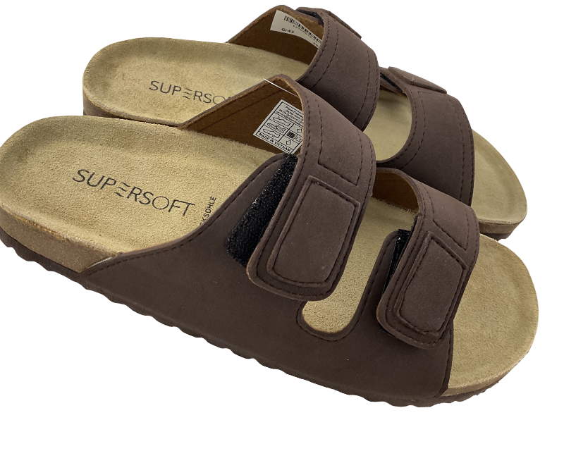 SUPERSOFT Herren Hausschuhe  Pantoffeln 174 197 DK.BROWN